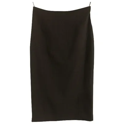 Pre-owned Escada Wool Mid-length Skirt In Black