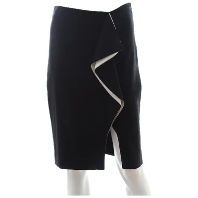 Pre-owned Prabal Gurung Wool Mid-length Skirt In Black