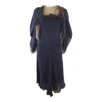 Pre-owned Roland Mouret Wool Mid-length Dress In Blue