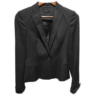 Pre-owned Hugo Boss Wool Blazer In Black