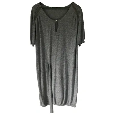 Pre-owned Vanessa Bruno Wool Mid-length Dress In Grey