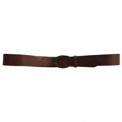 Pre-owned Just Cavalli Leather Belt In Brown