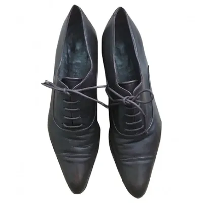 Pre-owned Jil Sander Leather Lace Ups In Brown