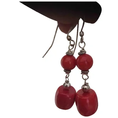 Pre-owned Rebecca Silver Earrings In Red