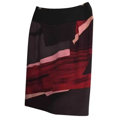 Pre-owned Iceberg Wool Mid-length Skirt In Multicolour