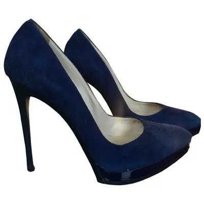 Pre-owned Baldinini Heels In Blue