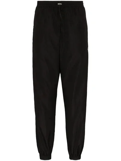 Marcelo Burlon County Of Milan Cross Tapered Track Pants In Black White