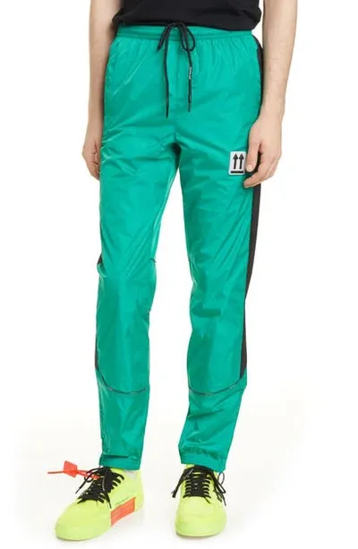 Off-white River Trail Nylon Track Pants In Mint