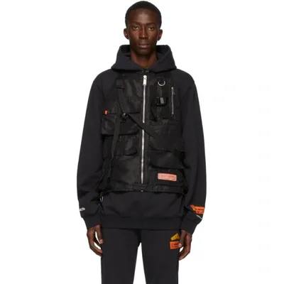 Heron Preston Zipped Vest In Black