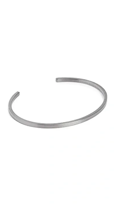 Le Gramme Bracelet Ribbon Le 7g Silver Black 925 Slick Brushed In Black_silver