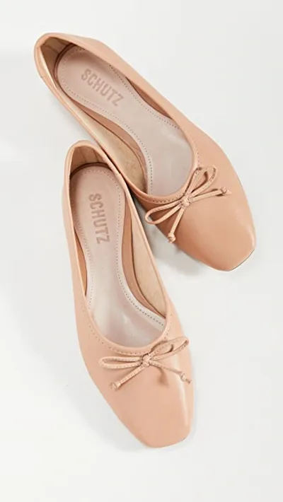 Schutz Arissa Flats Tan/honey Beige