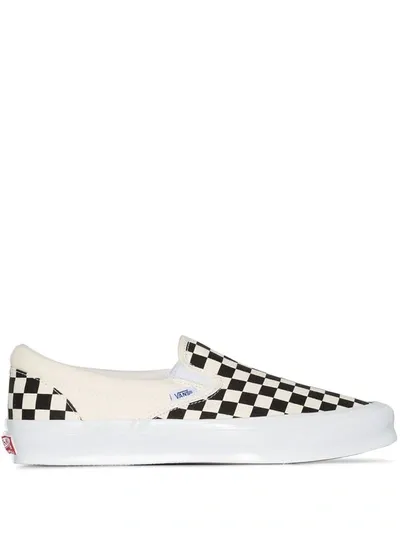 Vans Anaheim Checkerboard Classic Slip-on 98 Dx Shoes In Black