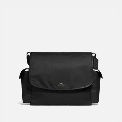 Coach Baby Messenger Bag In Brass/black