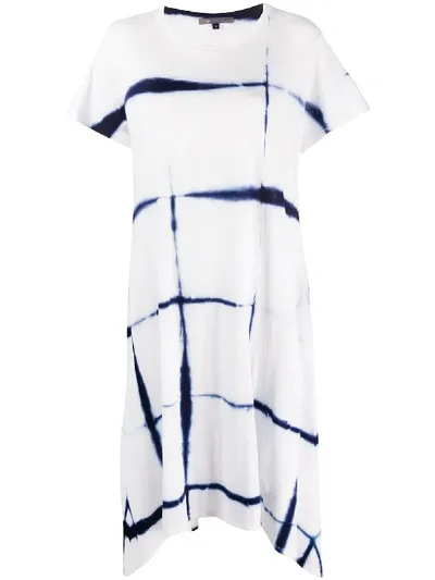 Suzusan Tie-dye T-shirt Dress In White