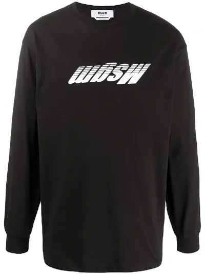 Msgm Logo Sweatshirt In Black