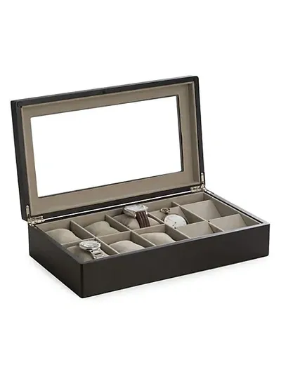 Bey-berk Watch & Pocket Watch Storage Box In Black