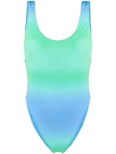 Jacquemus Le Maillot Camerio Ombré Swimsuit In Blue