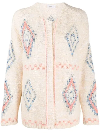 Closed Aztec Pattern Cardigan In Neutrals