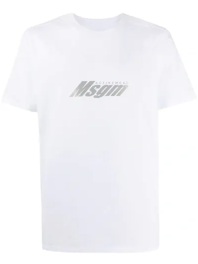 Msgm Performance Printed T-shirt In White