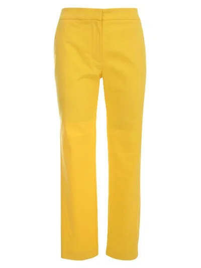 Be Blumarine Low-waist Tapered Trousers In Giallo