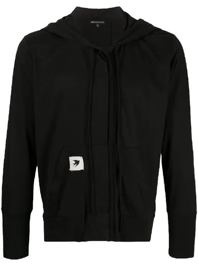 Ann Demeulemeester Button Front Hoodie In Black