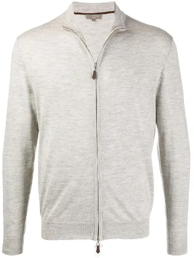 N•peal The Hyde Zip-up Cardigan In Grey