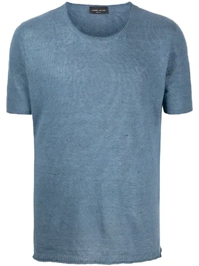 Roberto Collina Lightweight Knit T-shirt In Blue