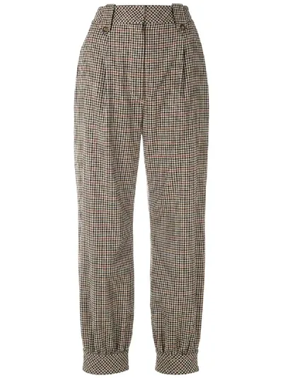 Nk Check Cropped Trousers In Neutrals