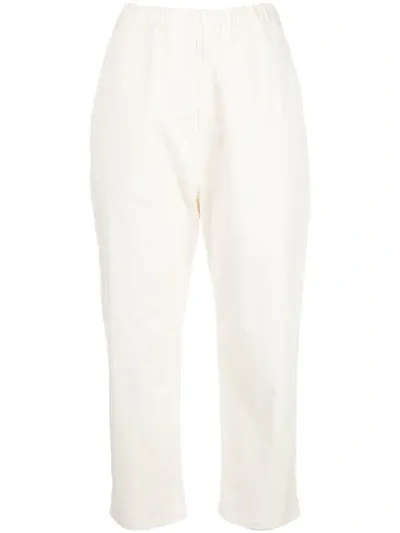 Nili Lotan Elasticated Tapered Trousers In White