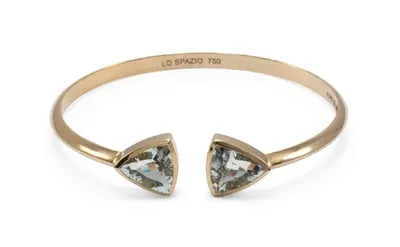 Lo Spazio Jewelry Lo Spazio Aqua Marine Bangle In Light_blue