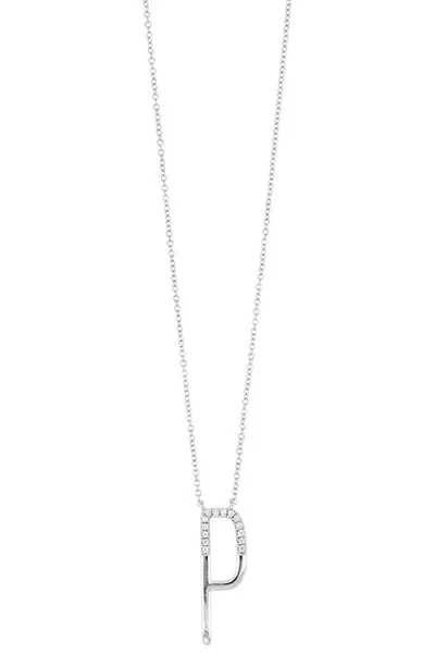 Bony Levy Diamond Initial Pendant Necklace In White Gold