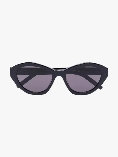 Saint Laurent Black M60 Hexagonal Sunglasses