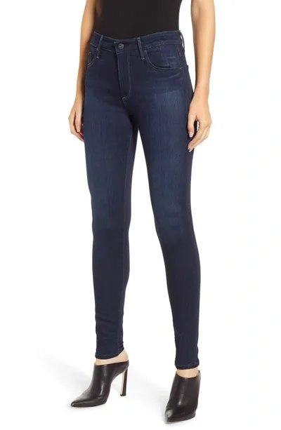 Ag Farrah High Waist Skinny Jeans In Blue Basin