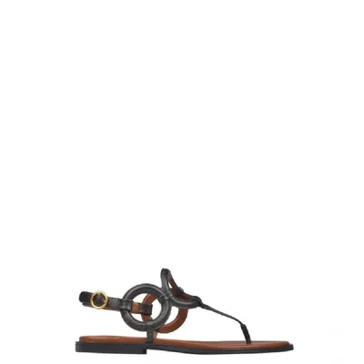 See By Chloé Thong Strap Flat Sandals In Black