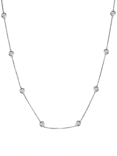 Saks Fifth Avenue Women's 14k White Gold & Diamond By The Yard Necklace