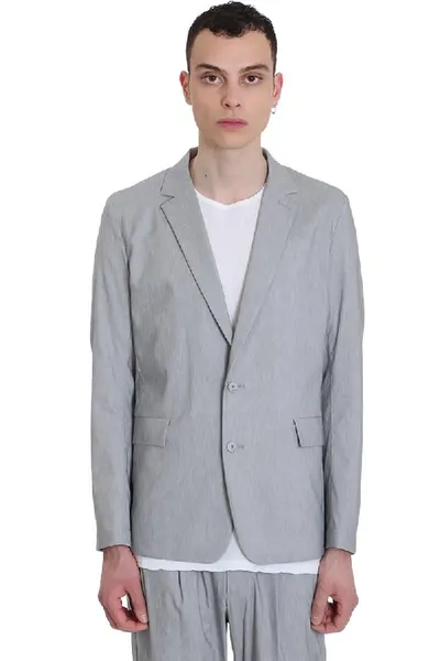 Attachment Single Breasted Blazer In Grey