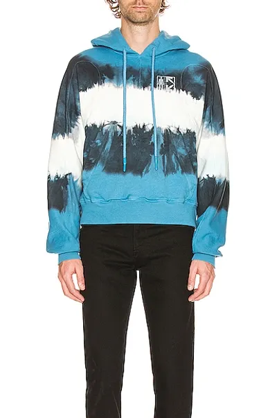 Off-white Arrows Tie Dye Contour Hoodie In Blue White