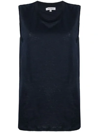 Woolrich Round Neck Tank Top In Blue