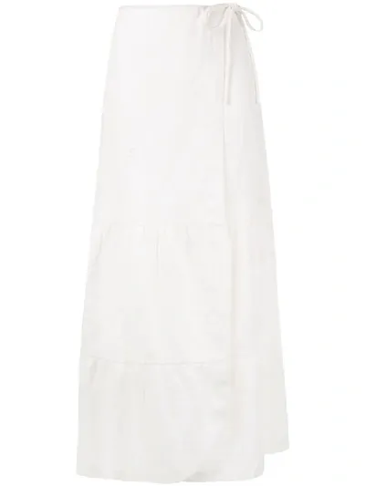 Sir Alena Wrap Maxi Skirt In White