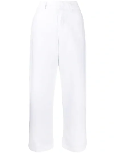 Department 5 Cropped Flared Trousers In White