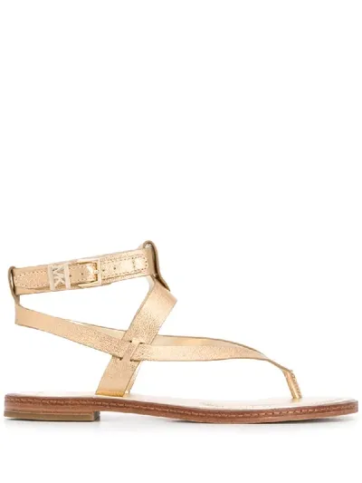 Michael Michael Kors Thong Strap Sandals In Gold