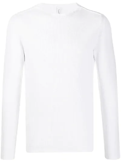 Transit Knitted Long Sleeve Top In White