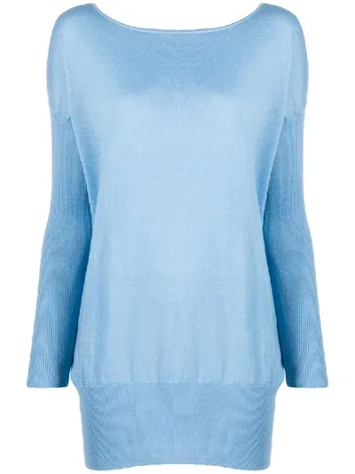 Snobby Sheep Oversized Round-neck Jumper In Blue