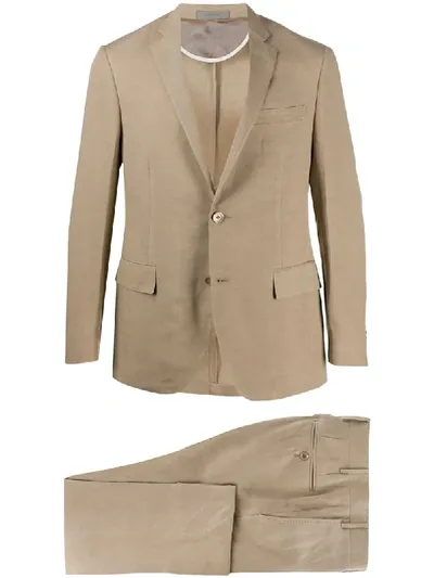 Corneliani Single Breasted Suit In Neutrals