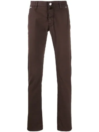 Jacob Cohen Straight-leg Trousers In Brown