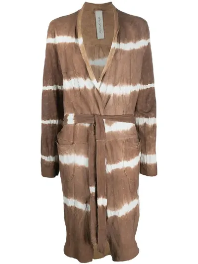 Giorgio Brato Tie-dye Belted Coat In Neutrals