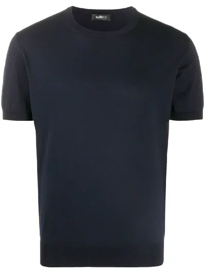 Suite 191 Fine-knit T-shirt In Blue