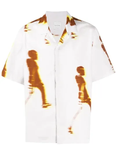 Paul Smith Walker Print Short-sleeve Shirt In White