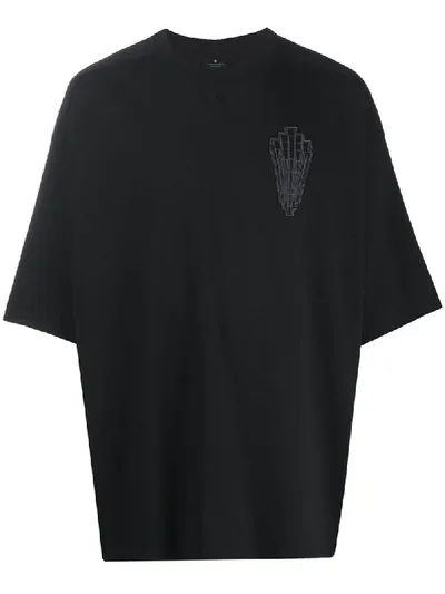 Marcelo Burlon County Of Milan Logo-patch T-shirt In Black