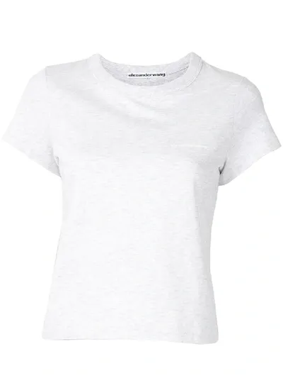 Alexander Wang Logo T-shirt In Grey